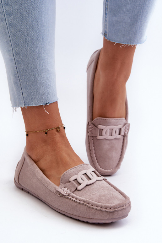 Feminino Elegante Mocassins de camurça Cor violeta Rabell