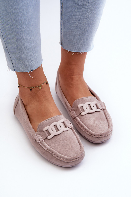 Feminino Elegante Mocassins de camurça Cor violeta Rabell