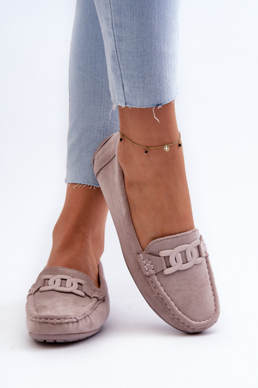 Feminino Elegante Mocassins de camurça Cor violeta Rabell