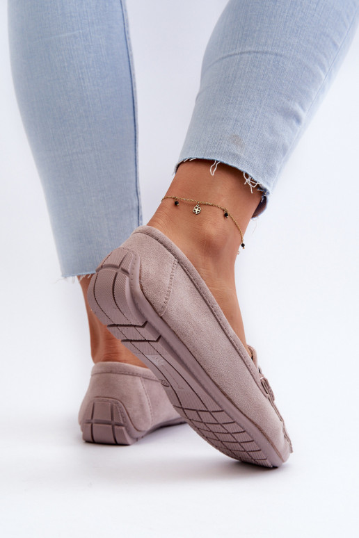 Feminino Elegante Mocassins de camurça Cor violeta Rabell