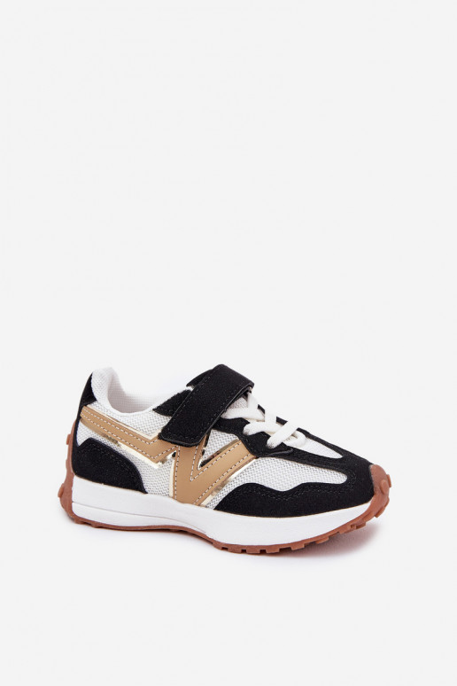 À modalo de tênis Infantil com fixadores adesivos Branco-cor preta Tezzu À modalo de tênis Infantil com fixadores adesivos Branco-cor preta Tezzu