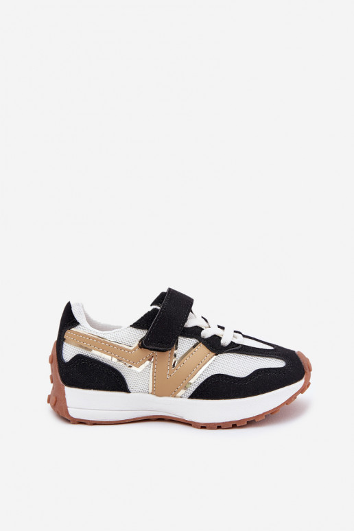 À modalo de tênis Infantil com fixadores adesivos Branco-cor preta Tezzu À modalo de tênis Infantil com fixadores adesivos Branco-cor preta Tezzu