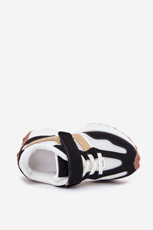 À modalo de tênis Infantil com fixadores adesivos Branco-cor preta Tezzu À modalo de tênis Infantil com fixadores adesivos Branco-cor preta Tezzu