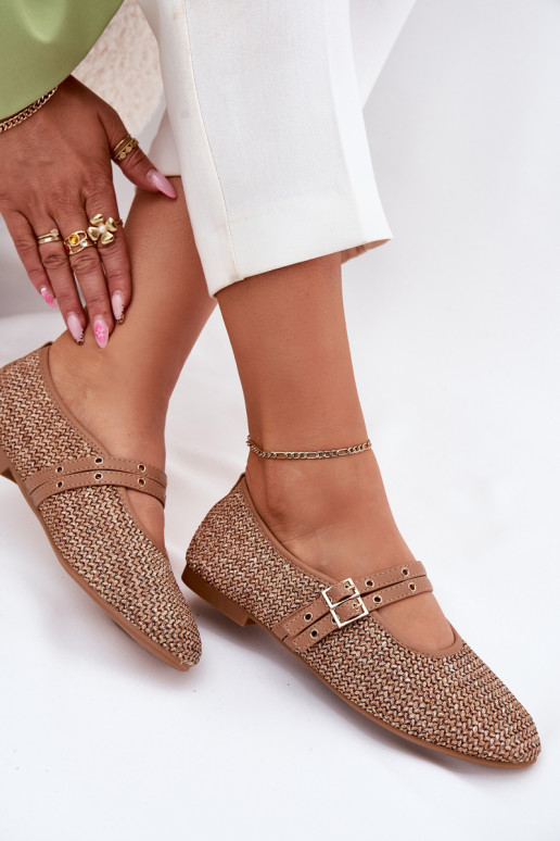 Bailarinas Com trança I Paskami cor cáqui Partheda