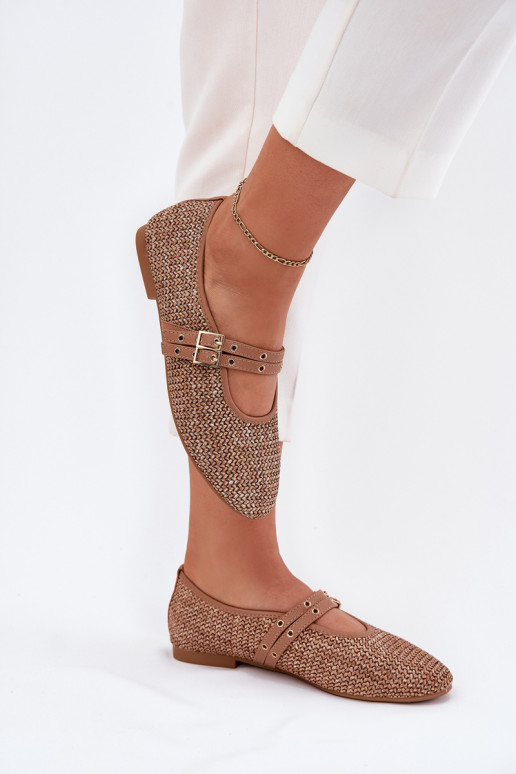 Bailarinas Com trança I Paskami cor cáqui Partheda