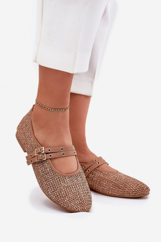 Bailarinas Com trança I Paskami cor cáqui Partheda