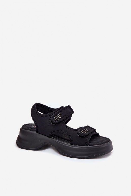 Sandálias femininas Ze cor douradami Detalami cor preta Luvira