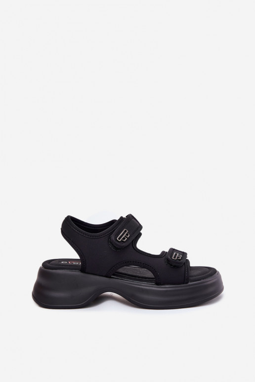 Sandálias femininas Ze cor douradami Detalami cor preta Luvira