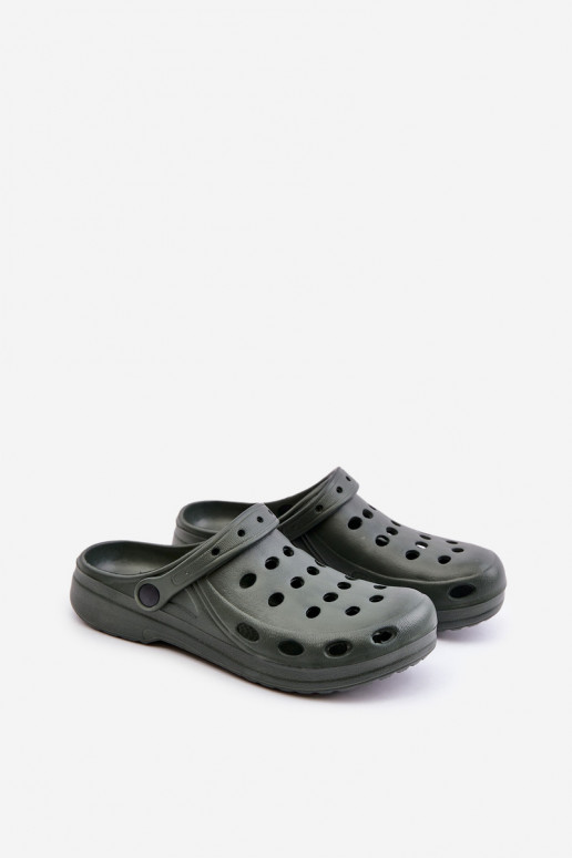 Chinelos masculinos na cor caqui "Do...