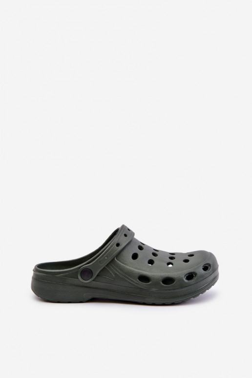 Chinelos masculinos na cor caqui "Do...