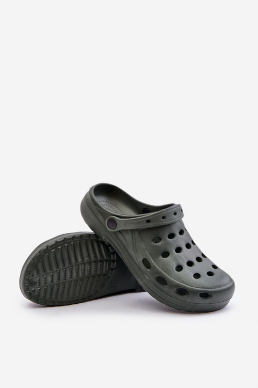 Chinelos masculinos na cor caqui "Do...