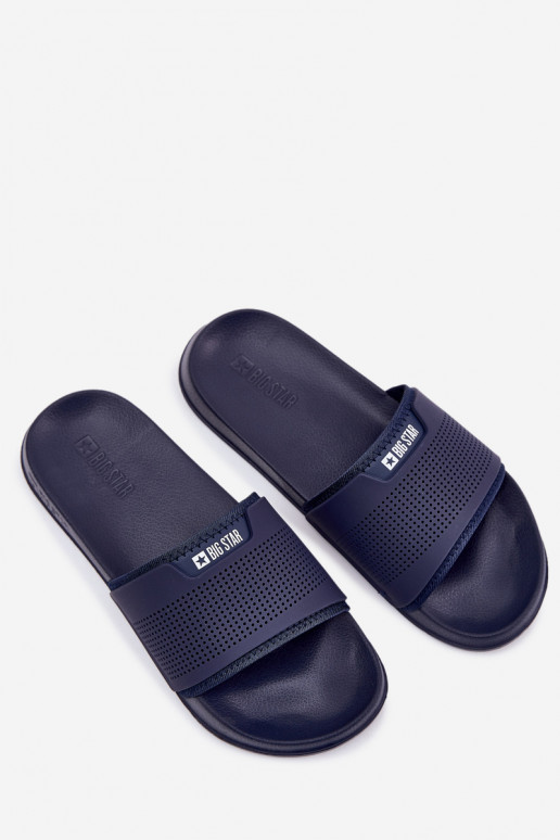 Chinelos masculinos leves Big Star NN174696 azul escuro