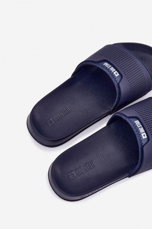 Chinelos masculinos leves Big Star NN174696 azul escuro