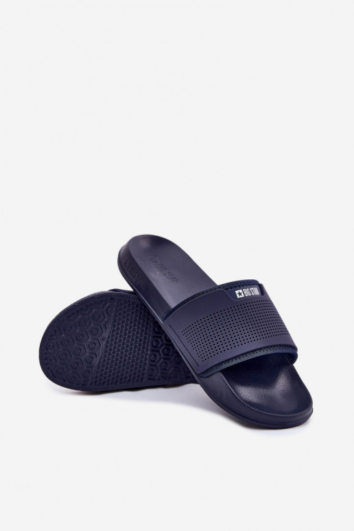 Chinelos masculinos leves Big Star NN174696 azul escuro
