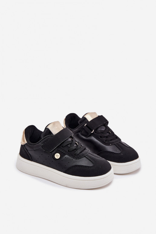 tênis À modalo de tênis Infantil com fixadores adesivos cor preta Zarina tênis À modalo de tênis Infantil com fixadores adesivos cor preta Zarina