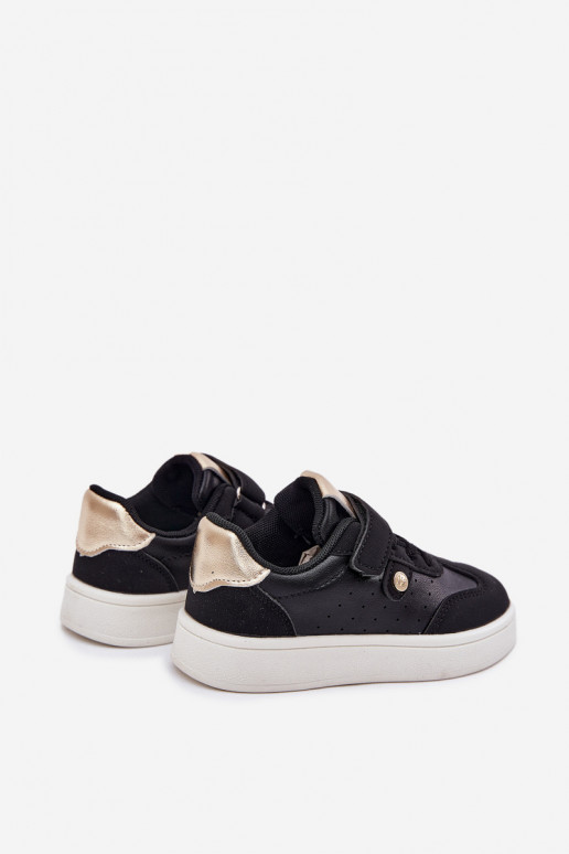 tênis À modalo de tênis Infantil com fixadores adesivos cor preta Zarina tênis À modalo de tênis Infantil com fixadores adesivos cor preta Zarina