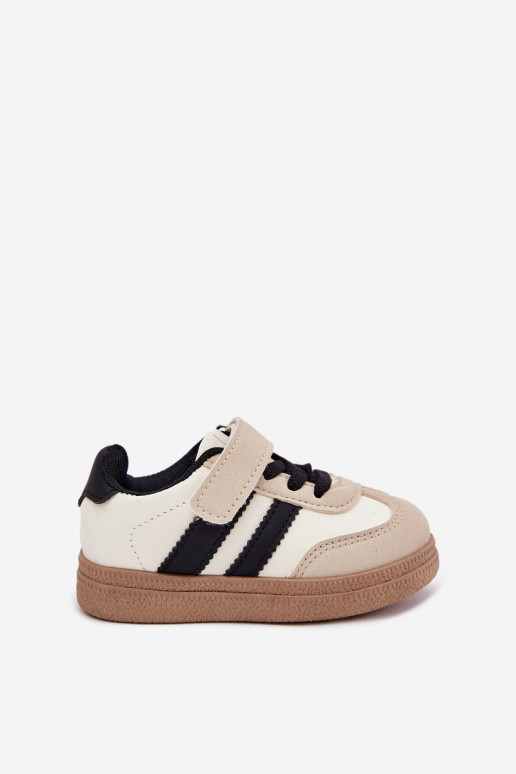 tênis À modalo de tênis Infantil com fixadores adesivos bege Adelina tênis À modalo de tênis Infantil com fixadores adesivos bege Adelina