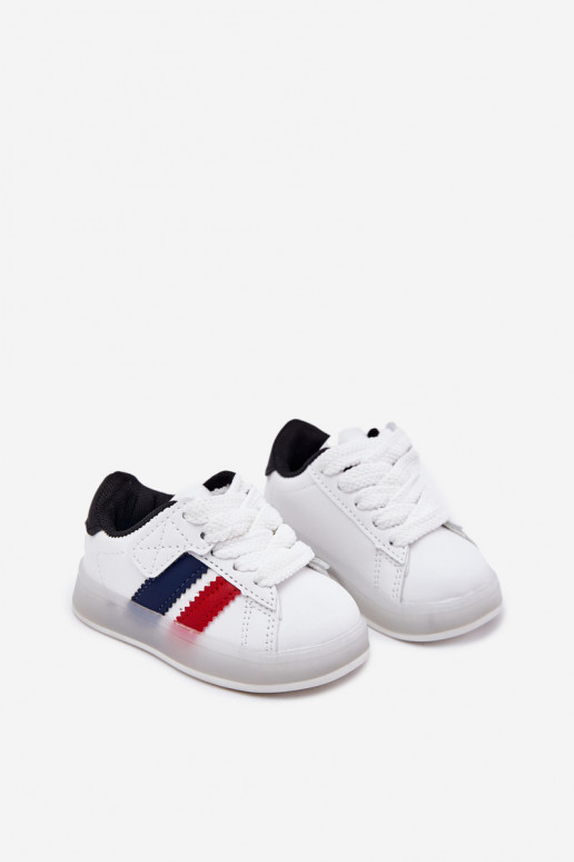 tênis À modalo de tênis Infantil com uma sola brilhante Branco-cor preta Arielle tênis À modalo de tênis Infantil com uma sola brilhante Branco-cor preta Arielle