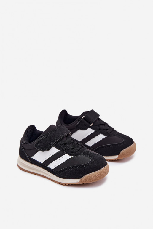 Tênis infantis tênis com fixadores adesivos cor preta Viona Tênis infantis tênis com fixadores adesivos cor preta Viona