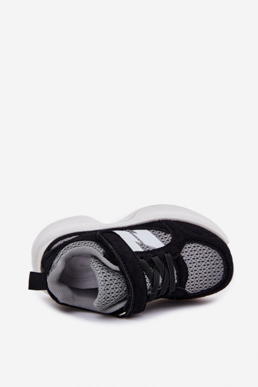 tênis À modalo de tênis Infantil com fixadores adesivos Preto e-cor cinza Selinea tênis À modalo de tênis Infantil com fixadores adesivos Preto e-cor cinza Selinea