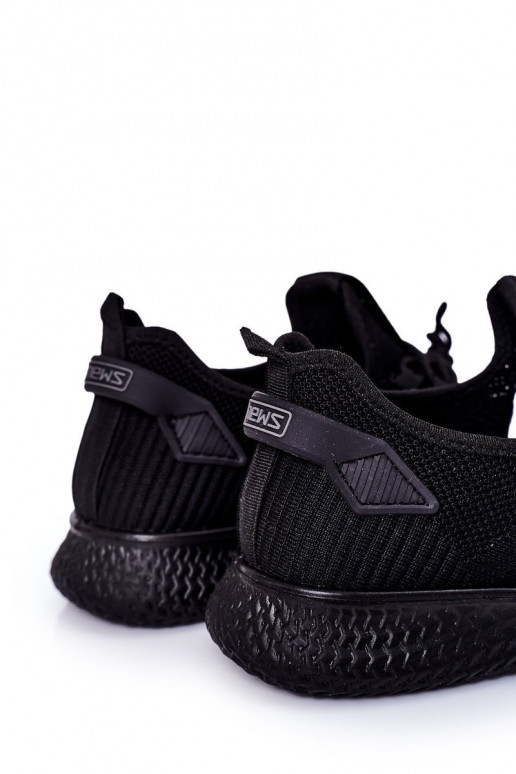 Tem que sercho Estilo esportivo sapato Slip-On cor preta Ryan