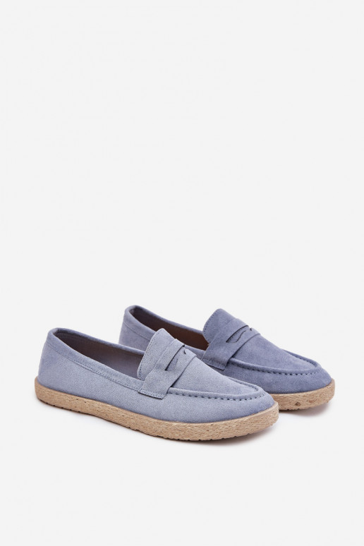 Mocassins Tem que sercho Com trança cor azul Fiamar