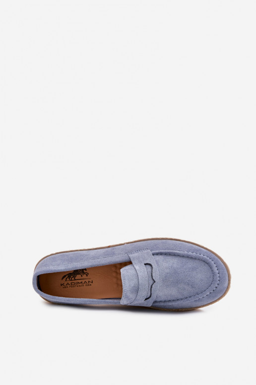 Mocassins Tem que sercho Com trança cor azul Fiamar