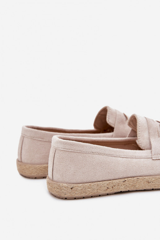 Mocassins Tem que sercho Com trança bege Fiamar