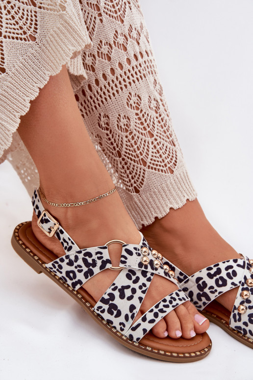 Sandálias femininas com salto largo Ze cor douradami Pregos Branco-cor preta Zanira