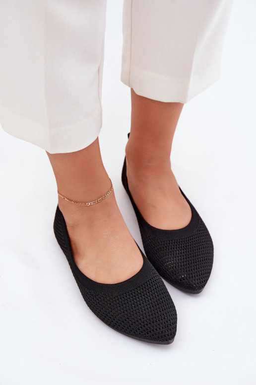 grade Bailarinas de tecido Feminino cor preta Sarina