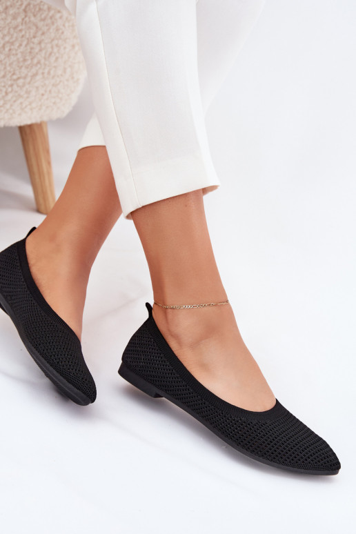 grade Bailarinas de tecido Feminino cor preta Sarina