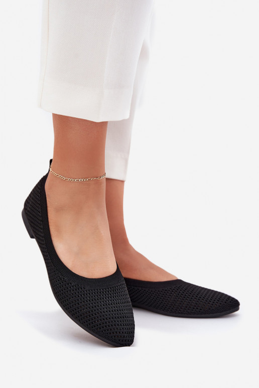 grade Bailarinas de tecido Feminino cor preta Sarina