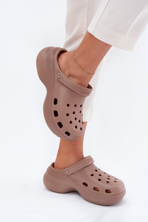 Chinelos leves Chinelos femininos com solas maciças da moda Big Star RR274A121 bege