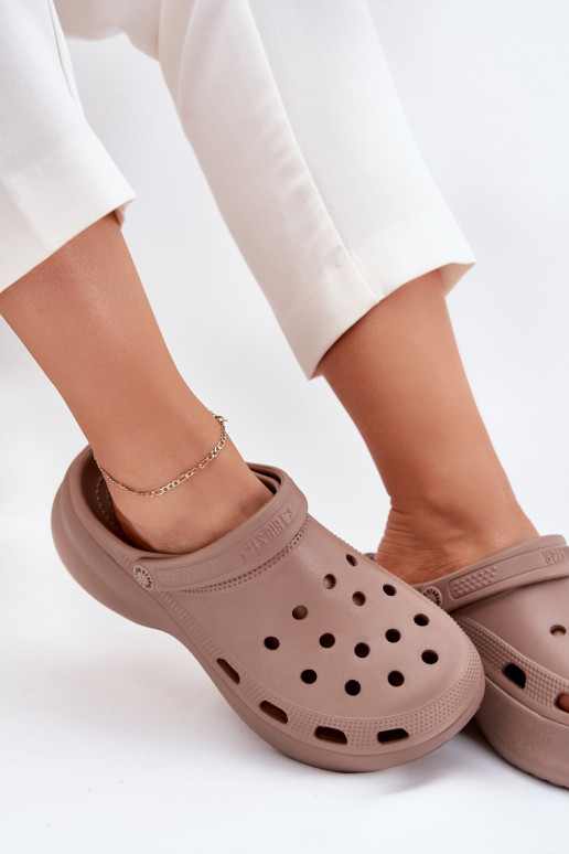 Chinelos leves Chinelos femininos com solas maciças da moda Big Star RR274A121 bege