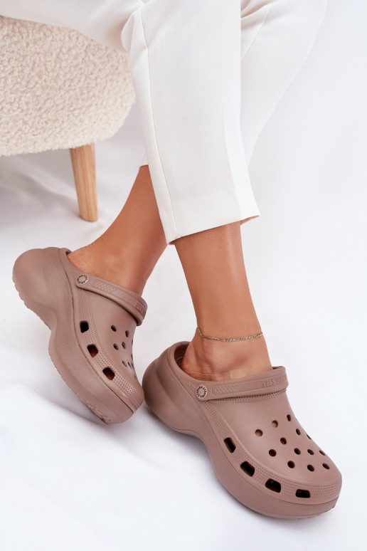 Chinelos leves Chinelos femininos com solas maciças da moda Big Star RR274A121 bege