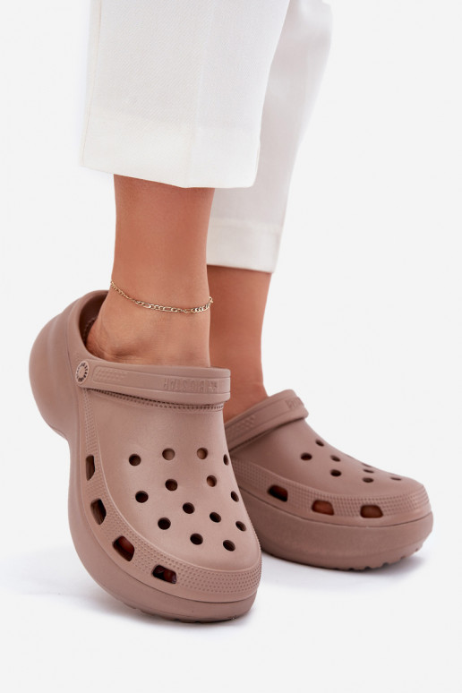 Chinelos leves Chinelos femininos com solas maciças da moda Big Star RR274A121 bege