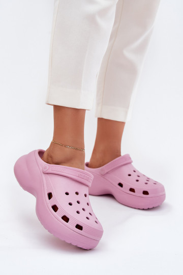 Chinelos leves Chinelos femininos com solas maciças da moda Big Star RR274A120 cor rosa