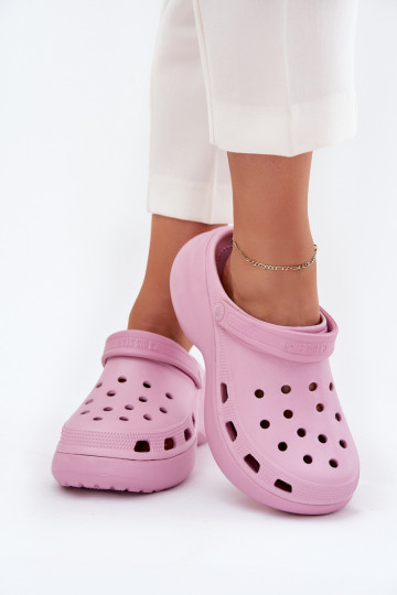 Chinelas leves femininas com solas robustas Big Star RR274A120 rosa 2