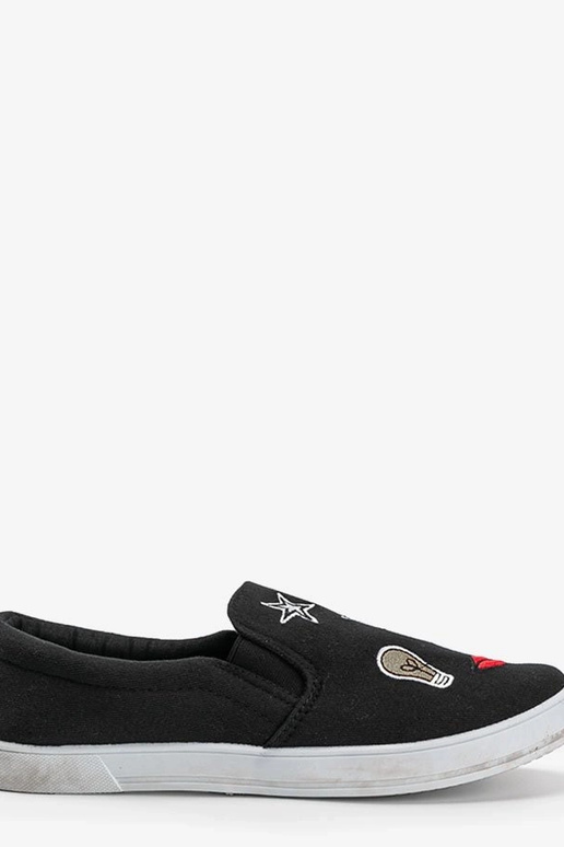 Sapatos pretos de tecido com...