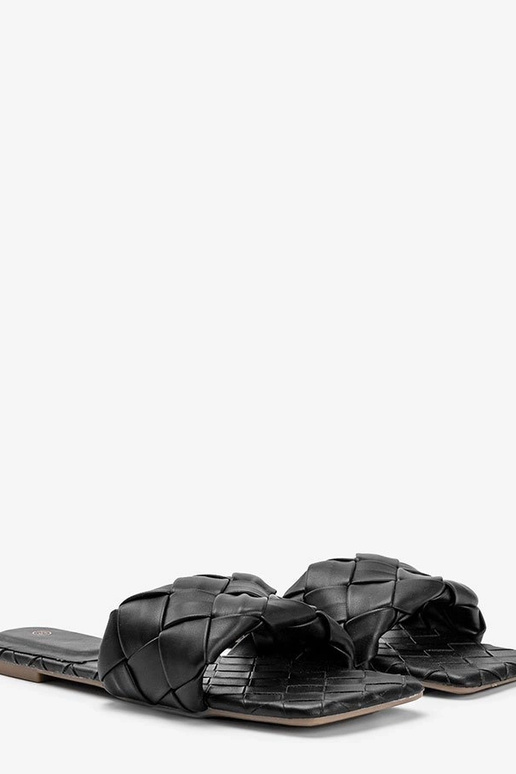 Sandálias pretas trançadas, "Chimmie"