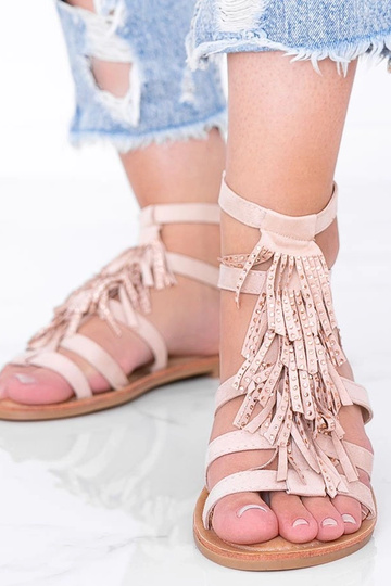 Sandalas cor de areia com... 2