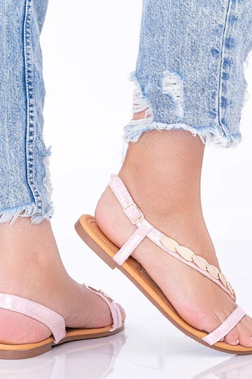 Sandalas holográficas rosa...