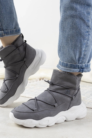 Botas de inverno femininas cinzas estilosas, "Big Star" 2