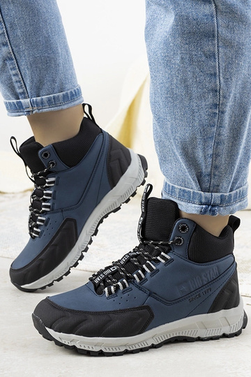 Botas de trekking azul...