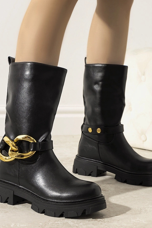 Botas pretas com isolamento e...