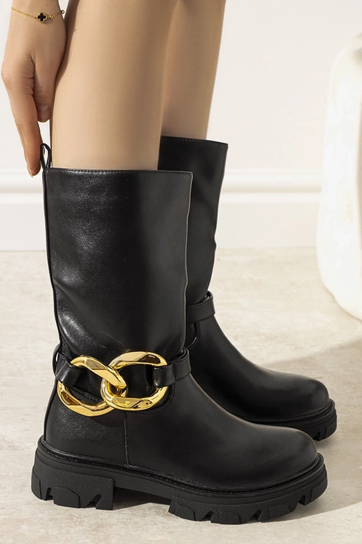 Botas pretas com isolamento e...