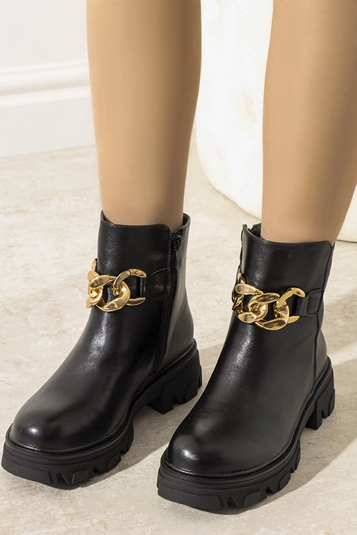 Botins de inverno pretos com...
