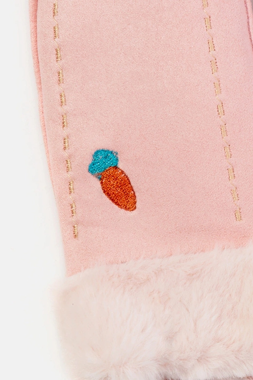 Luvas infantis rosa cenoura