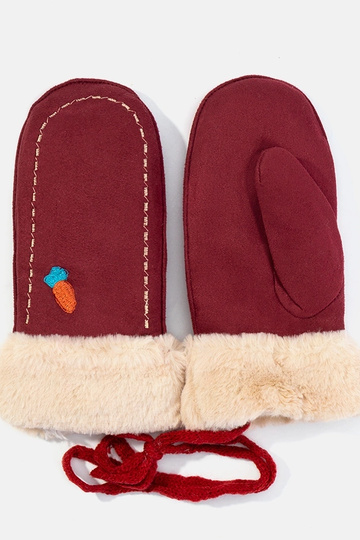 Luvas infantis Burgundy Carrot