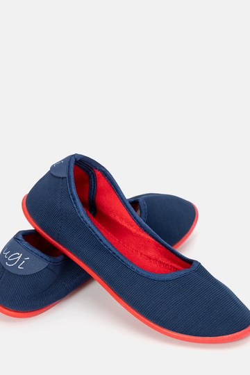 Sapatilhas de balé infantis Geneseo azul marinho e vermelho